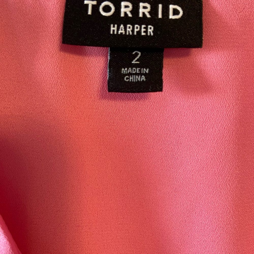 Torrid Harper Pink Sleeveless Blouse | Size 2 (2X 18/20) | Flowy Career Top - Picture 5 of 5